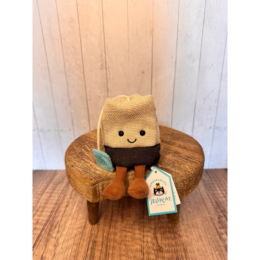 Jellycat Steepy Tea Bag Authentic Jellycat NEW!  Amusables Tea Steepy Tea